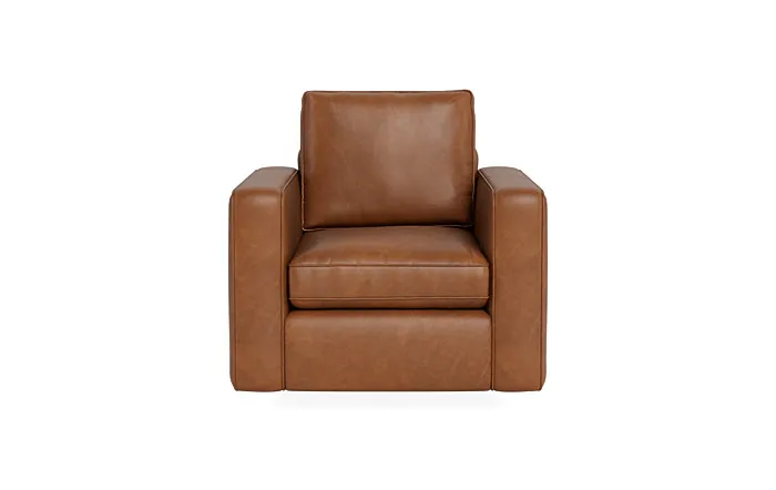 James Leather Accent Chair