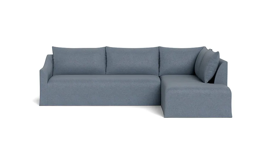 Dixon Slipcovered 3-Seat Right Bumper Sectional