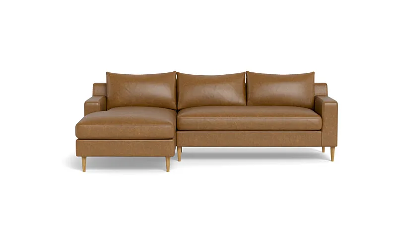 Sloan Leather  Chaise Sectional