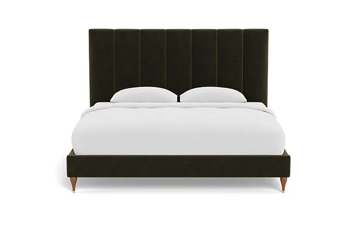 Lowen Upholstered Bed with  Channel Tufting Option