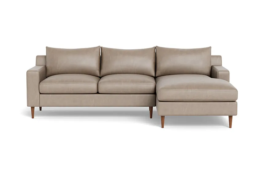 Sloan Leather  Chaise Sectional