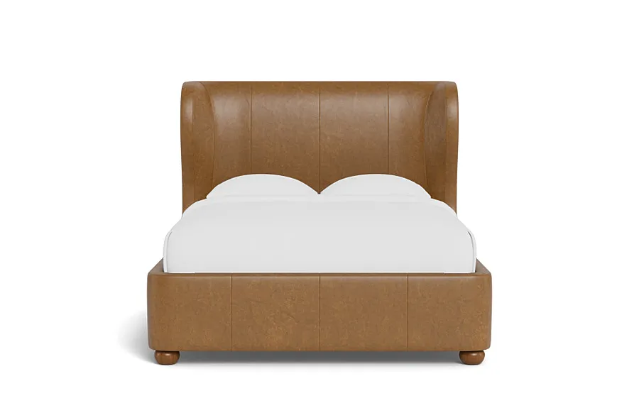 Maxwell Leather Bed with Storage Option