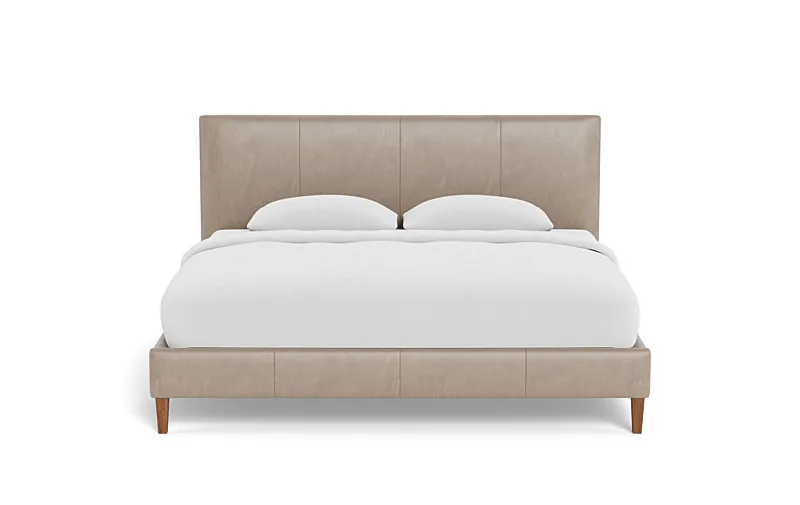 Lowen Leather Upholstered Bed with Tufting Option