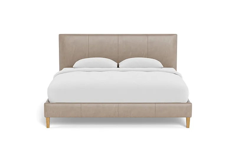 Lowen Leather Upholstered Bed with Tufting Option
