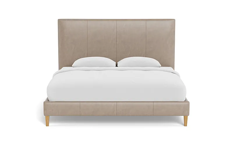 Lowen Leather Upholstered Bed with Tufting Option