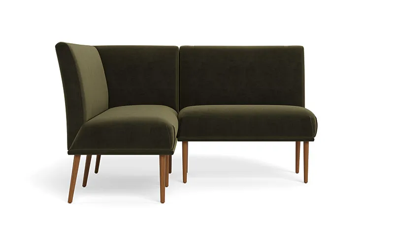 Dorian Upholstered Petite Left Banquette with Tufting Option