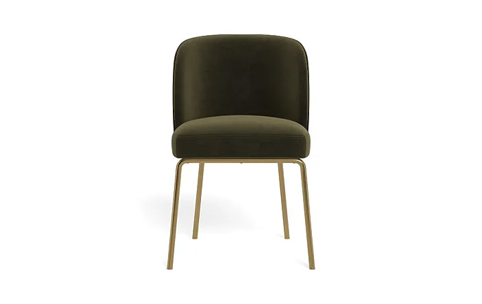 Graham Metal Framed Upholstered Chair with Contrast Piping