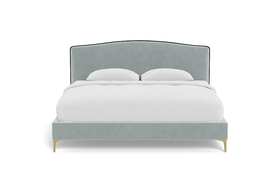 Celia Upholstered Bed with Contrast Piping