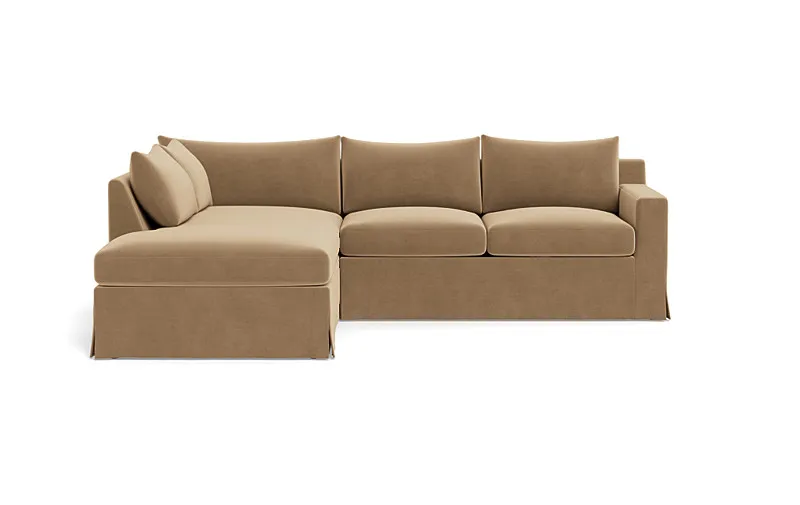 Sloan Slipcovered 3-Seat Left Bumper Sectional