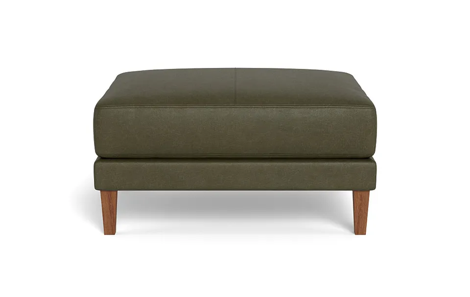 Gaby Rectangular Leather Ottoman