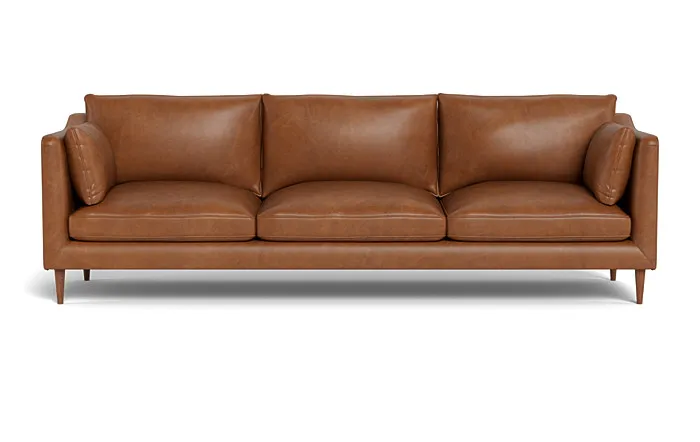 Caitlin Leather 3-Seat Sofa by The Everygirl®