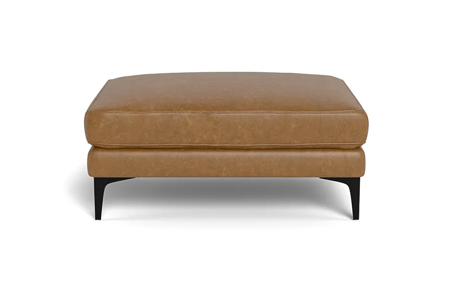 Caitlin Leather Ottoman by The Everygirl®