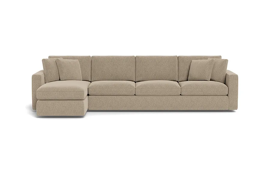 James 4-Seat Left Chaise Sectional with Storage