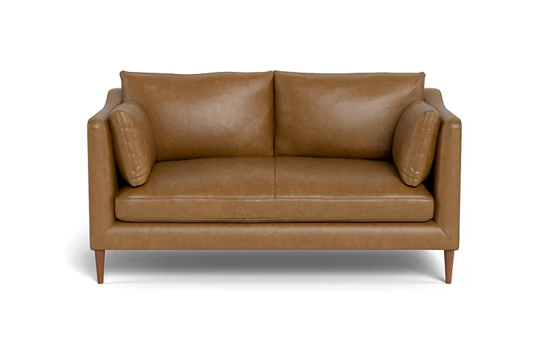 Caitlin Leather Loveseat by The Everygirl®