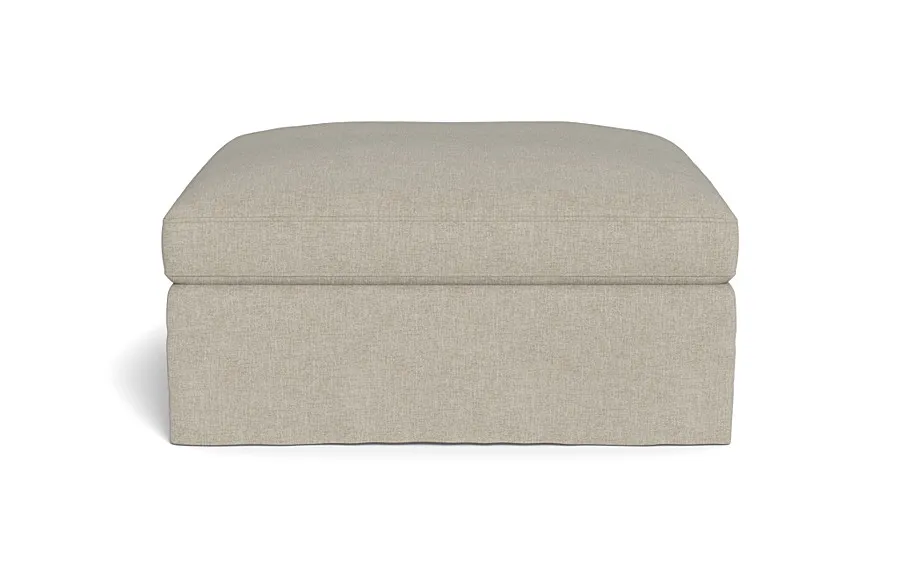 Ella Slipcovered Square Ottoman