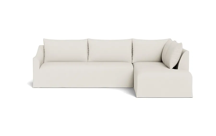 Dixon Slipcovered 3-Seat Right Bumper Sectional