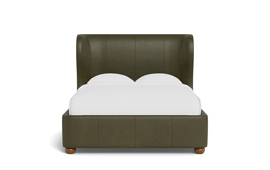 Maxwell Leather Bed with Storage Option