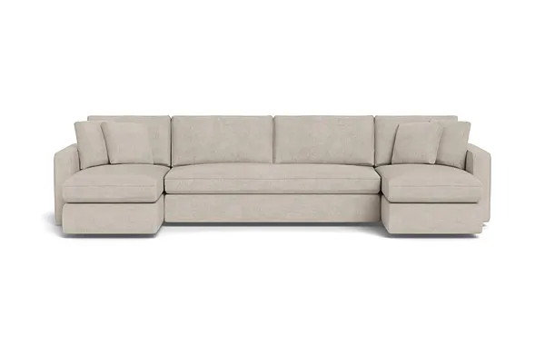 James 3-Piece 4-Seat U Chaise Sectional with Storage