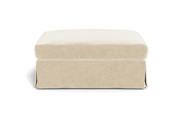 Caitlin Slipcovered Ottoman by The Everygirl® -Down Alternative Fill