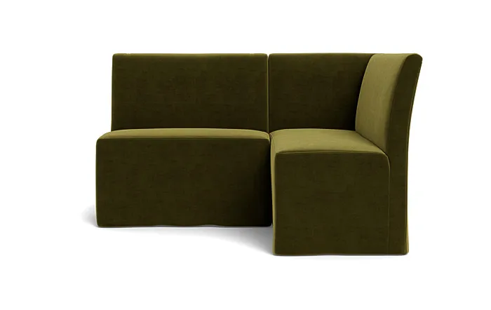 Dorian Slipcovered Petite Right Banquette