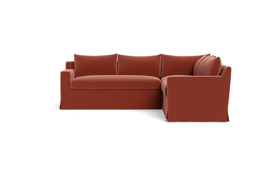 Sloan Slipcovered Corner 4-Seat Sectional Sofa / Bench Cushion