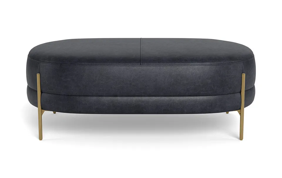 Fiona Leather Ottoman