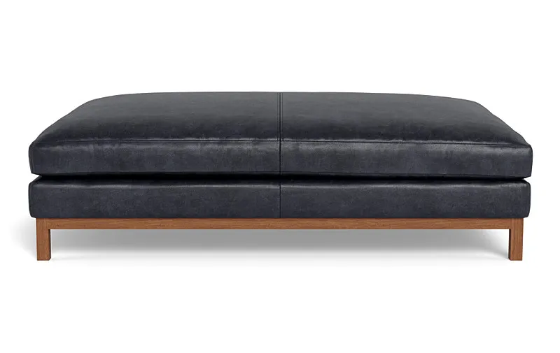 Jasper Leather Ottoman