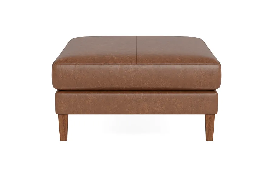 Winslow Leather Square Ottoman