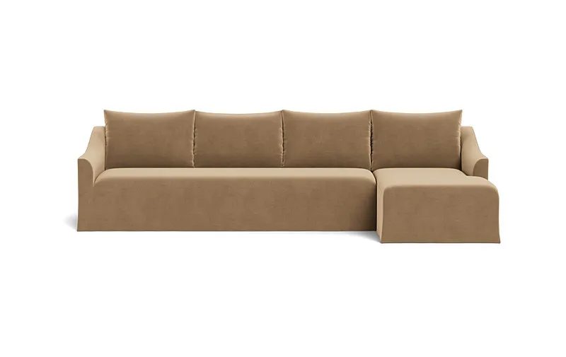 Dixon Slipcovered 4-Seat Right Chaise Sectional