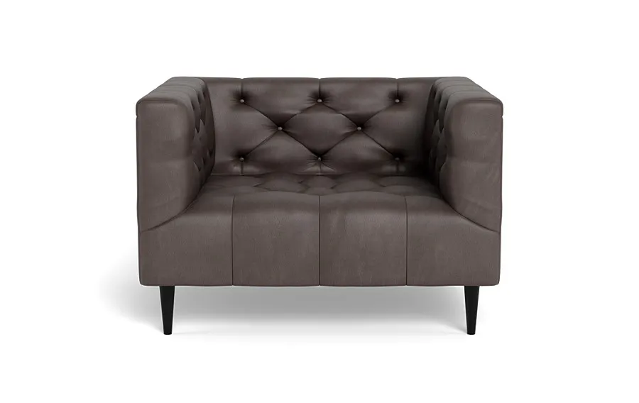 Ms. Chesterfield Leather Accent Chair by Apartment Therapy