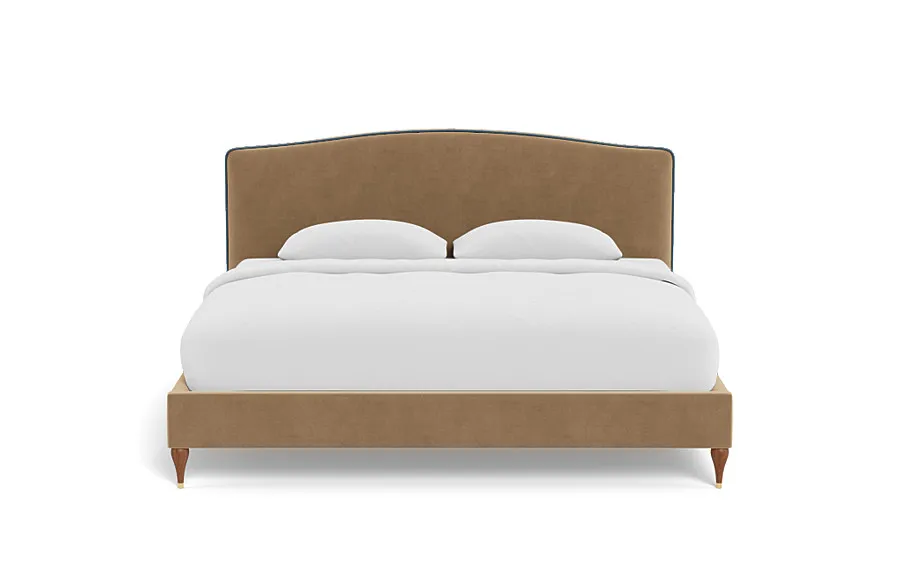 Celia Upholstered Bed with Contrast Piping