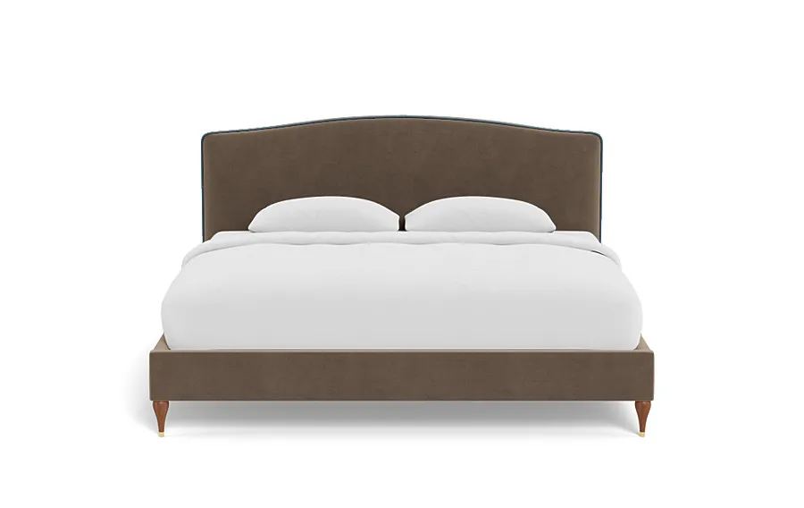 Celia Upholstered Bed with Contrast Piping