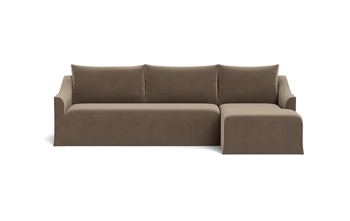 Dixon Slipcovered 3-Seat Right Chaise Sectional