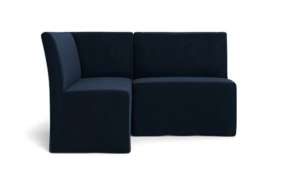 Dorian Slipcovered Petite Left Banquette