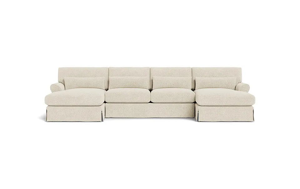 Maxwell Slipcovered U-Sectional Sofa by Apartment Therapy- bench seat