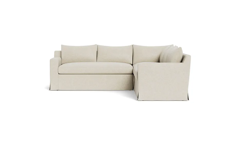 Sloan Slipcovered Corner 4-Seat Sectional Sofa with Bench Cushion