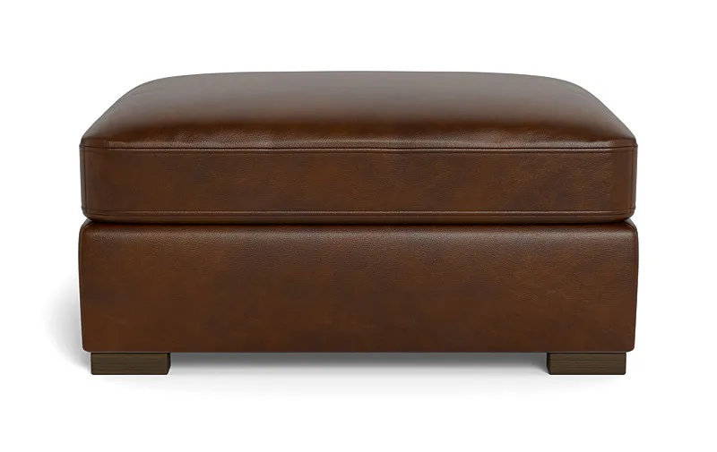 Scarlett Leather Rectangle Ottoman