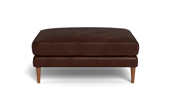 Caitlin Leather Ottoman by The Everygirl®