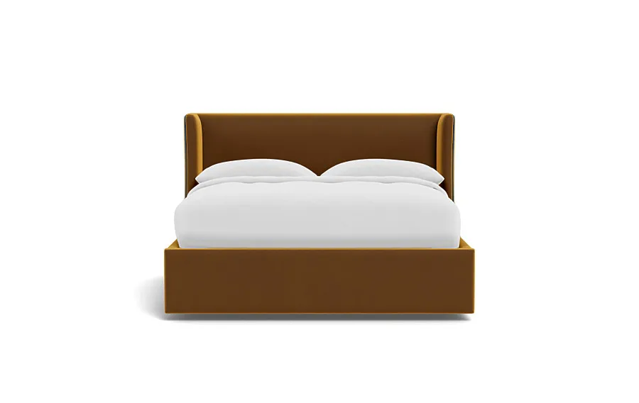 Graham Upholstered Bed with Contrast Piping and Storage Option
