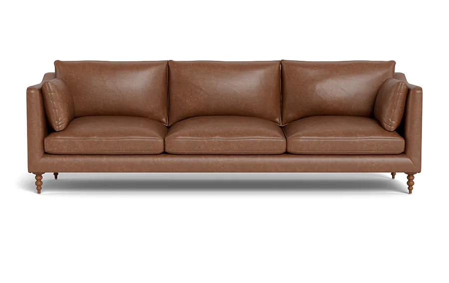 Caitlin Leather 3-Seat Sofa by The Everygirl®