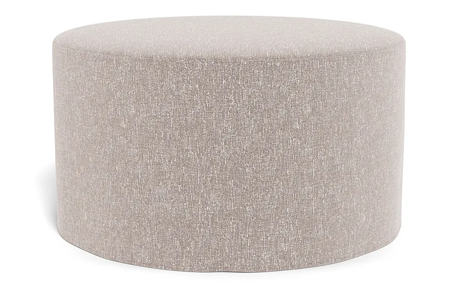 Dixon Slipcovered Round Ottoman