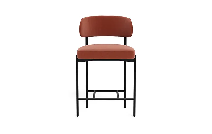 Hollis Metal Framed Upholstered Counter Stool