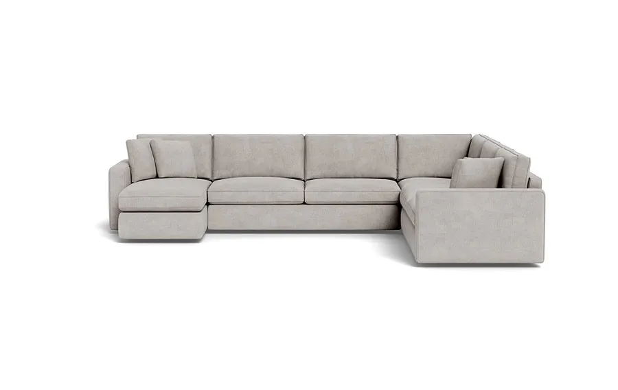 James 4-Piece 5-Seat Corner Chaise Sectional Left with Storage
