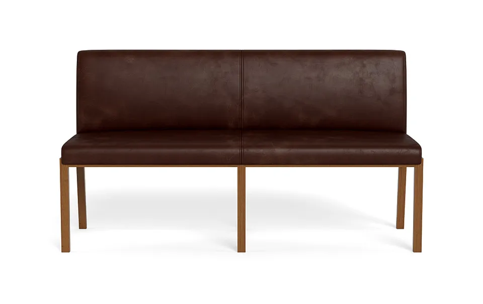 Callen Leather Wood Framed Upholstered Bench
