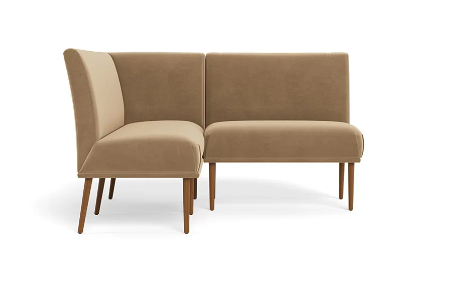 Dorian Upholstered Petite Left Banquette with Tufting Option