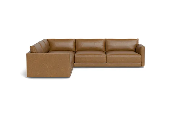 Lukas Leather 3-Piece 4-Seat Corner Sectional