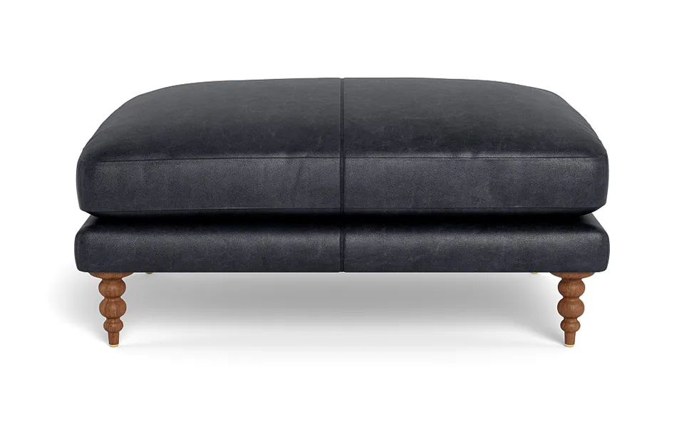 Maxwell Leather Ottoman by Apartment Therapy