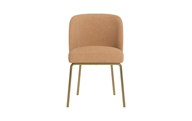 Graham Leather Metal Framed Upholstered Chair