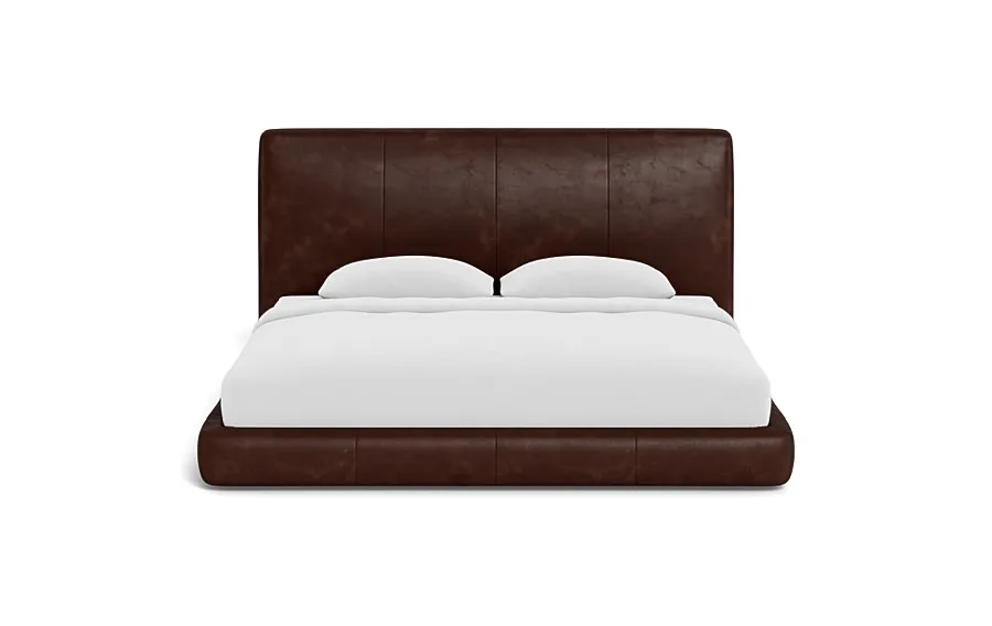 Kaleb Leather Upholstered Platform Bed
