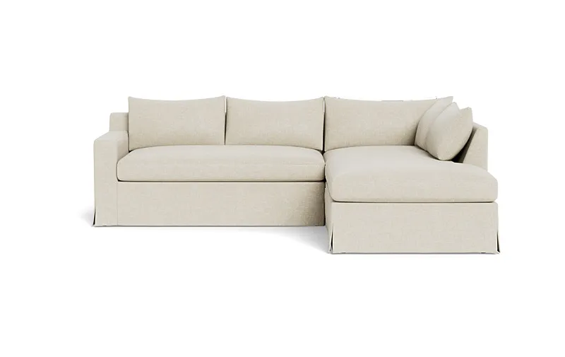 Sloan Slipcovered 3-Seat Right Bumper Sectional
